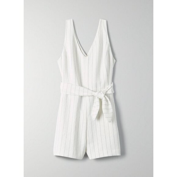Aritzia Wilfred Écoulement Striped Romper - Picture 2 of 10